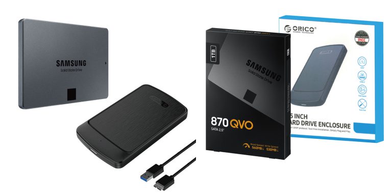 870 QVO USB 3.0接続2.5 インチ外付けケース付モデル