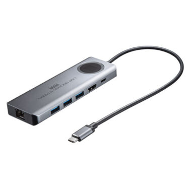 サンワサプライ 電圧/電流チェッカー付きUSB Type-Cドック「USB-DKM1」発売